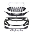 thumbnail image 1 of Front Upper & Lower Bumper Grilles Valance Fog Lights For 2019-2024 Chevy Malibu, 1 of 9