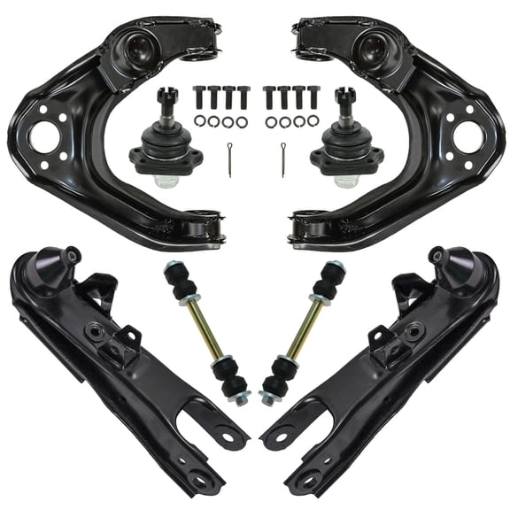 TRQ Front Suspension Kit Ball Joint Control Arm Control Arm with Ball Joint Sway Bar Stabilizer Link Fits 1986-1994 Nissan D21 1995-1997 Pickup