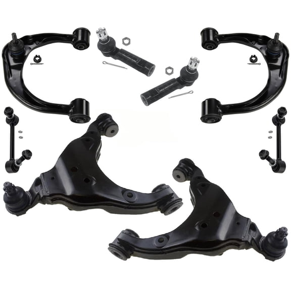 Front Upper Lower Control Arms Tie Rods Links BJ Fits 2016-2020 Toyota Tacoma