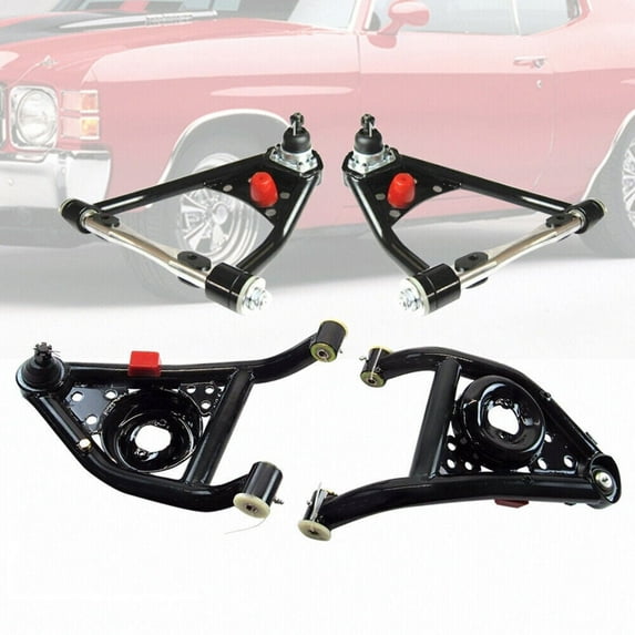 Front Upper & Lower Tubular Control Arms Set for 1967-1969 Camaro Firebird 1968-1974 Chevy Nova 1971-1974 Pontiac Ventura 1973-1974 Buick Apollo Oldsmobile Omega