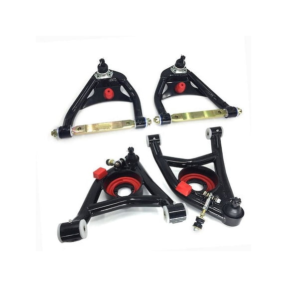 Front Upper and Lower Tubular Control Arm Kit - Heavy Duty - Compatible with 1967 - 1972 Oldsmobile Cutlass Supreme 1968 1969 1970 1971