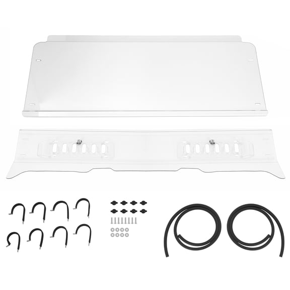 Front Vented Windshield for Polaris Ranger XP 500 570 700 800, Full Size Clear Front Windshield with Vent, Compatible with Polaris Ranger Full Size Models