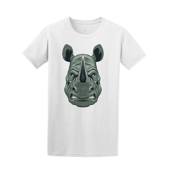 Front View Angry Rhinoceros Tee Men's -Image by Shutterstock