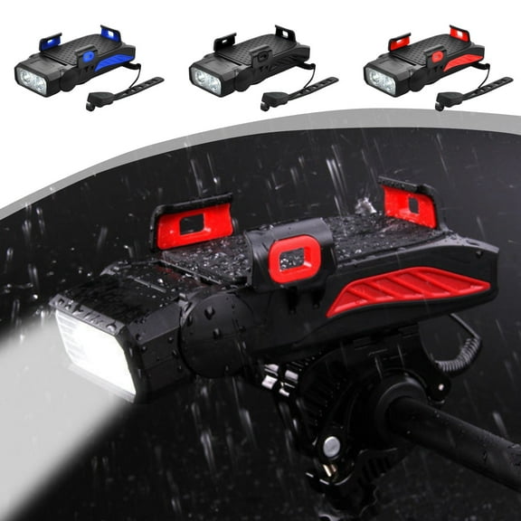 Front-View Bike Light, Rechargeable Headlight, Water-Resistant, Lightweight Design, For Night Cycling, Secure Phone Mount, USB Charging, Reflective Accents, Urban Commuting, Adventure, Acppild