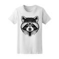 thumbnail image 1 of Front View Of Raccoon Head T-Shirt Women -Image by Shutterstock, Female Medium, 1 of 2
