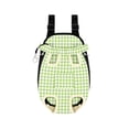 thumbnail image 1 of Front Wearable Cat Sling Backpack, Canvas Breathable Adjustable Carrier, Outdoor Travel Chest Bag for Small Dogs, Green, M, 1 of 8