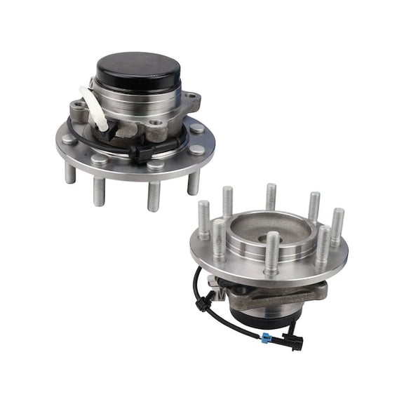 Front Wheel Bearing Hub Assembly Set of 2 - Compatible with 2001 - 2006 Chevy Silverado 3500 RWD 2002 2003 2004 2005