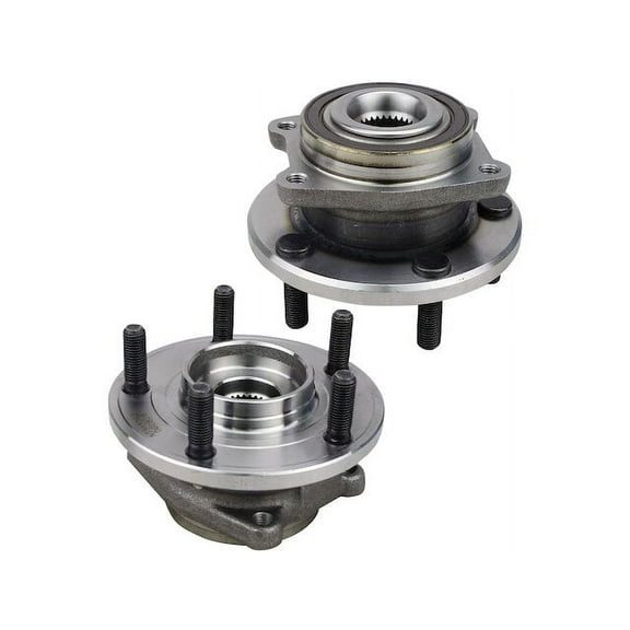 Front Wheel Bearing Hub Assembly - Set of 2 - Compatible with 2008 - 2014 Dodge Avenger with 4-Wheel ABS Brakes 2009 2010 2011 2012 2013