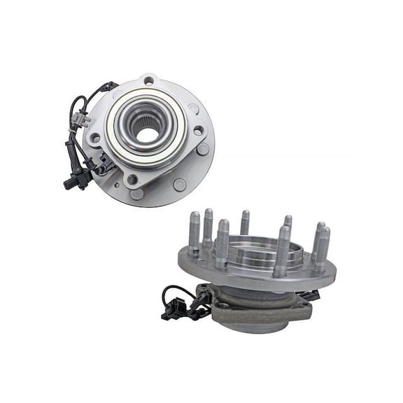 Front Wheel Bearing Hub Assembly Set of 2 - Compatible with 2011 - 2019 Chevy Silverado 2500 HD 4WD 2012 2013 2014 2015 2016 2017 2018