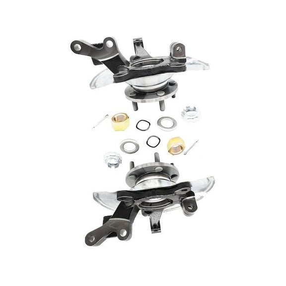 Front Wheel Bearing Hub and Steering Knuckle Assembly Kit - 2 Piece - with Brake Dust Shield - Compatible with 2007 - 2017 Jeep Compass without Off Road Package 2008 2009 2011 2013 2014 2015 2016