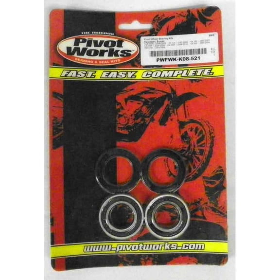 Front Wheel Bearing and Seal Kit Compatible with 1993-2007 Kawasaki KX125 KX250 1994-2004 KX500 2-Stroke 2004-2020 KX250F 2006-2018 KX450F 4-Stroke and 2004-2006 Suzuki RM-Z250 MX Bike