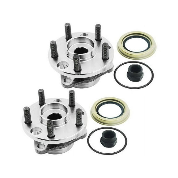 Front Wheel Hub Assembly Set - Compatible with 1987 - 1996 Chevy Beretta 1988 1989 1990 1991 1992 1993 1994 1995