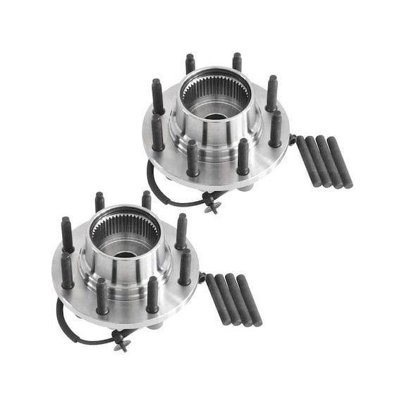 Front Wheel Hub Assembly Set - Compatible with 2003 - 2004 Ford F-250 Super Duty 4WD - Replacement