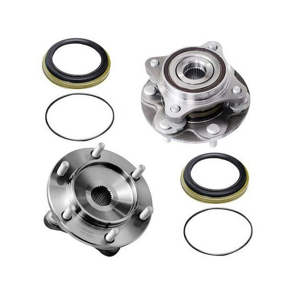 Front Wheel Hub Assembly Set - Compatible with 2007 - 2014 Toyota FJ Cruiser 2008 2009 2010 2011 2012 2013