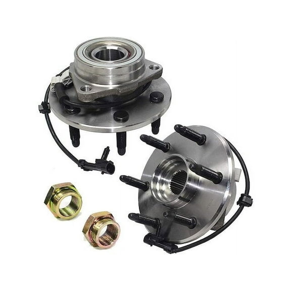 Front Wheel Hub Assembly and Spindle Nut Kit - Compatible with 2000 - 2006 Chevy Tahoe 2001 2002 2003 2004 2005