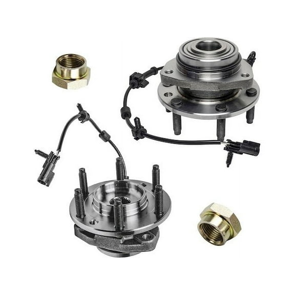 Front Wheel Hub Assembly and Spindle Nut Kit - Compatible with 2003 - 2006 Chevy SSR Base 2004 2005