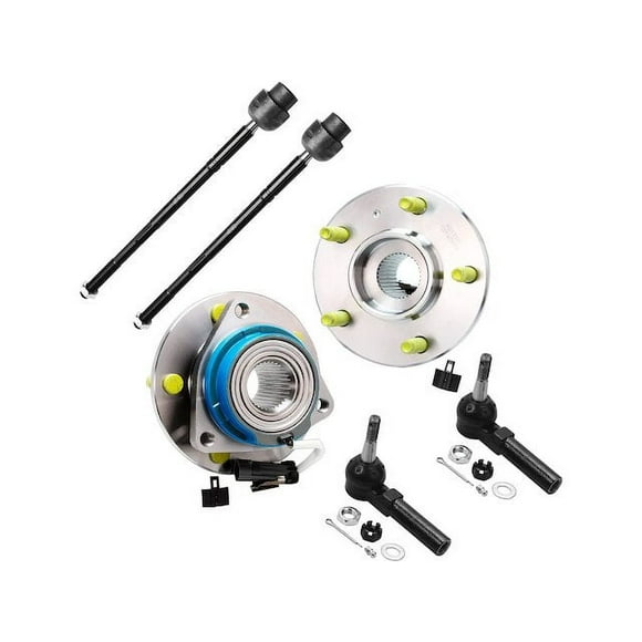 Front Wheel Hub Assembly and Tie Rod End Kit - Compatible with 1997 - 2005 Buick Century 1998 1999 2000 2001 2002 2003 2004