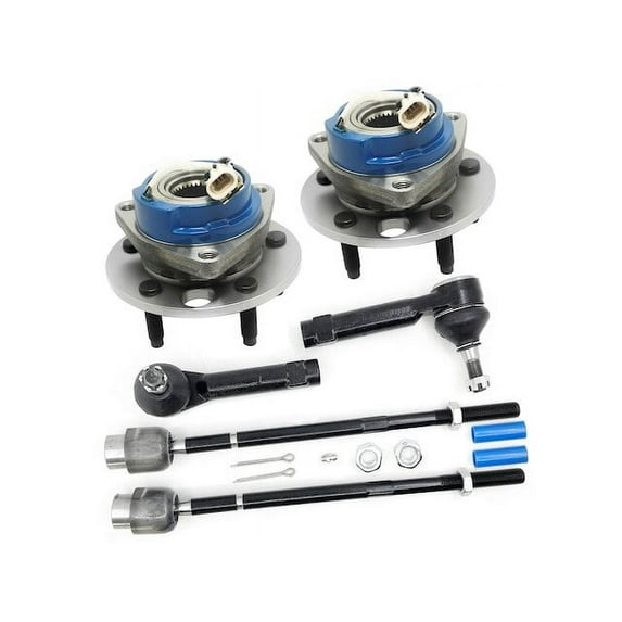 Front Wheel Hub Assembly and Tie Rod End Kit - Compatible with 1998 - 2002 Oldsmobile Intrigue 1999 2000 2001
