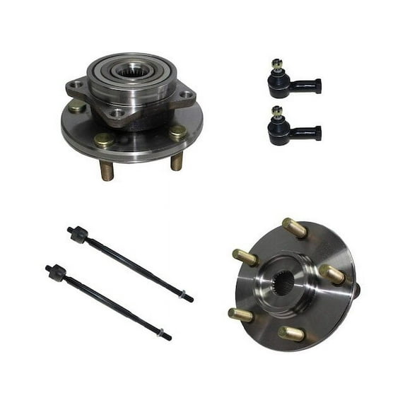 Front Wheel Hub Assembly and Tie Rod End Kit - Compatible with 2001 - 2005 Dodge Stratus Coupe 2002 2003 2004