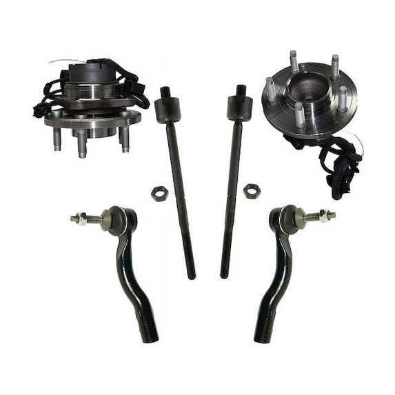 Front Wheel Hub Assembly and Tie Rod End Kit - Compatible with 2003 - 2005 Ford Crown Victoria 2004