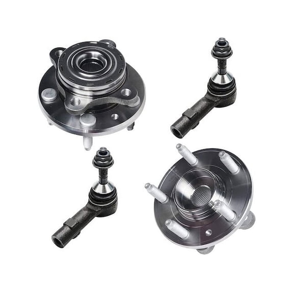 Front Wheel Hub Assembly and Tie Rod End Kit - Compatible with 2005 - 2007 Ford Five Hundred 2006