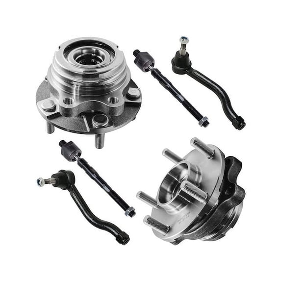 Front Wheel Hub Assembly and Tie Rod End Kit - Compatible with 2007 - 2012 Nissan Altima 2008 2009 2010 2011