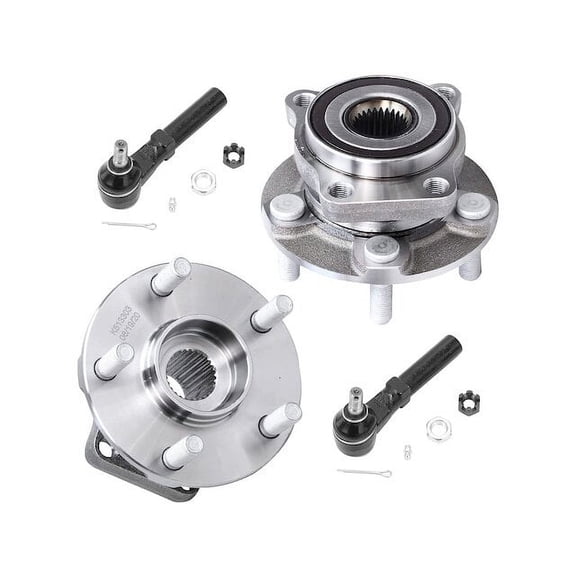 Front Wheel Hub Assembly and Tie Rod End Kit - Compatible with 2009 - 2014 Subaru Forester 2010 2011 2012 2013