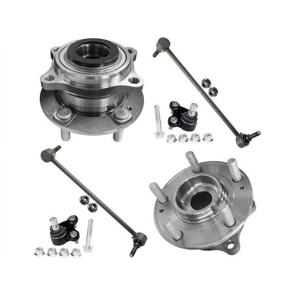 Front Wheel Hub Ball Joint Sway Bar Link Kit - Compatible with 2016 - 2019 Kia Optima 2017 2018