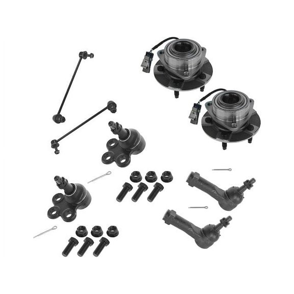 Front Wheel Hub Ball Joint Tie Rod End Kit 8 Piece - Compatible with 2006 Pontiac Torrent
