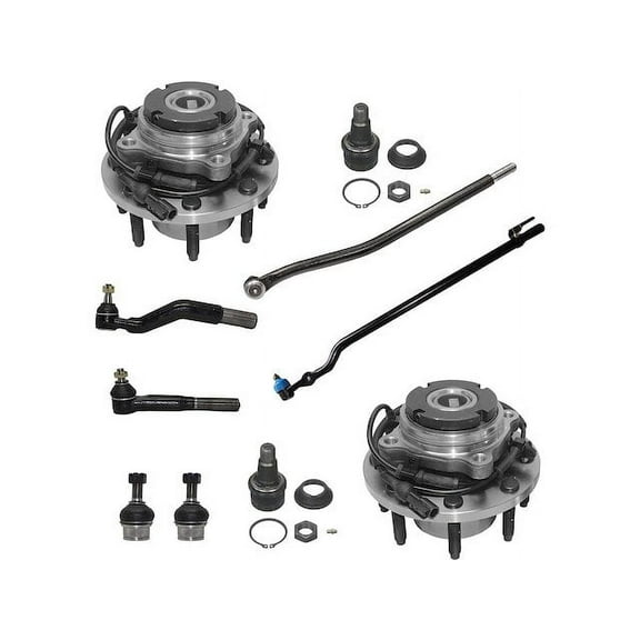 Front Wheel Hub Ball Joint Tie Rod End Kit - Compatible with 1999 - 2004 Ford F-250 Super Duty 2000 2001 2002 2003