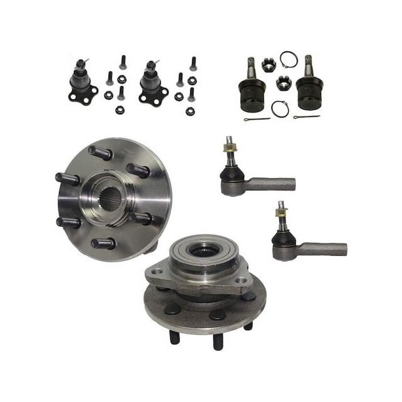 Front Wheel Hub Ball Joint Tie Rod End Kit - Compatible with 2000 - 2004 Dodge Dakota 2001 2002 2003