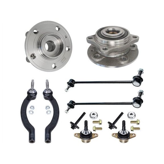 Front Wheel Hub Ball Joint Tie Rod End Kit - Compatible with 2000 - 2006 Volvo S80 2001 2002 2003 2004 2005