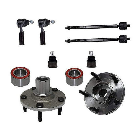 Front Wheel Hub Ball Joint Tie Rod End Kit - Compatible with 2005 - 2006, 2008 - 2009 Mazda Tribute
