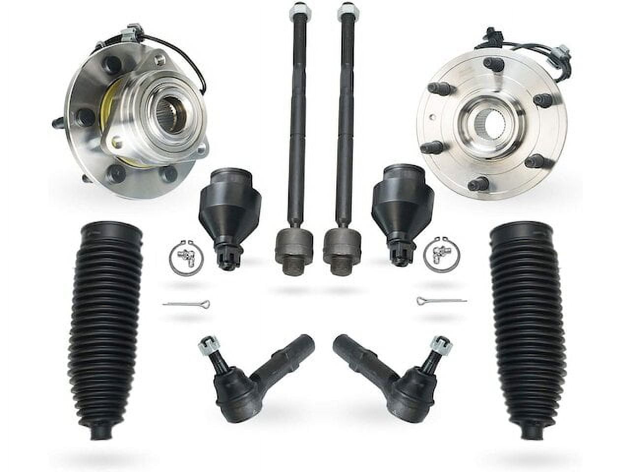 Front Wheel Hub Ball Joint Tie Rod End Kit Compatible with 2007