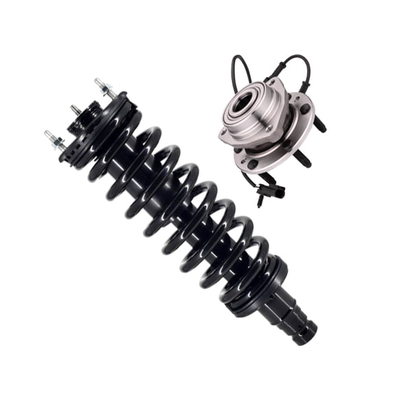 Front Wheel Hub Bearing-Quick Complete Strut-Coil Spring For 2002-2006 Chevrolet Trailblazer EXT L6