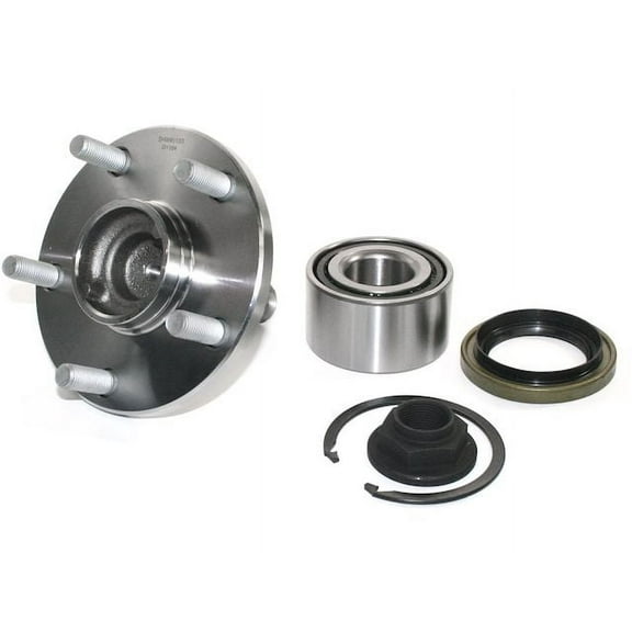 Front Wheel Hub Bearing Repair Kit - with Hub, Bearing, Retaining Ring, Axle Nut, and Seal - Compatible with 1998 - 2000 GS400 1999