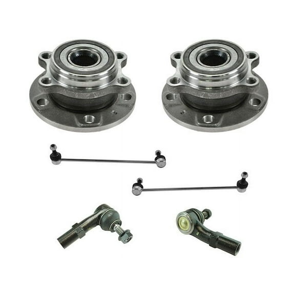 Front Wheel Hub Sway Bar Link Tie Rod Kit 6 Piece - Compatible with 2009 - 2017 Volkswagen Tiguan 2010 2011 2012 2013 2014 2015 2016