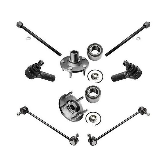 Front Wheel Hub Sway Bar Link Tie Rod Kit - Compatible with 2005 - 2009 Mercury Mariner 2006 2007 2008