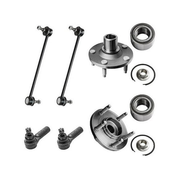 Front Wheel Hub Sway Bar Link Tie Rod Kit - Compatible with 2005 - 2009 Mercury Mariner 2006 2007 2008