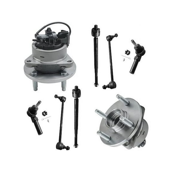 Front Wheel Hub Sway Bar Link Tie Rod Kit - Compatible with 2005 - 2010 Chevy Cobalt 2.2L 4-Cylinder 2006 2007 2008 2009