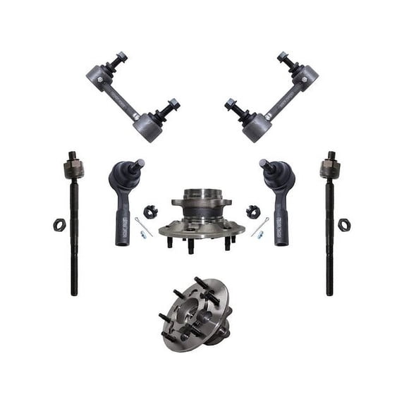 Front Wheel Hub Sway Bar Link Tie Rod Kit - Compatible with 2009 - 2012 GMC Canyon 2010 2011