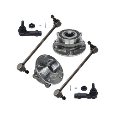 Front Wheel Bearing Hub Tie Rod Sway Bar Kit For 2013-2016 Dodge Dart – 6pc Set, Detroit Axle, 10-Year Warranty
