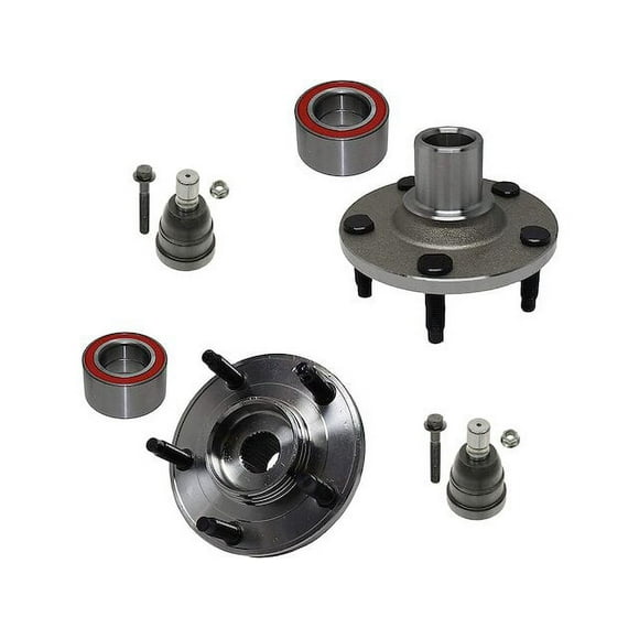 Front Wheel Hub and Ball Joint Kit - Compatible with 2005 - 2011 Mercury Mariner 2006 2007 2008 2009 2010