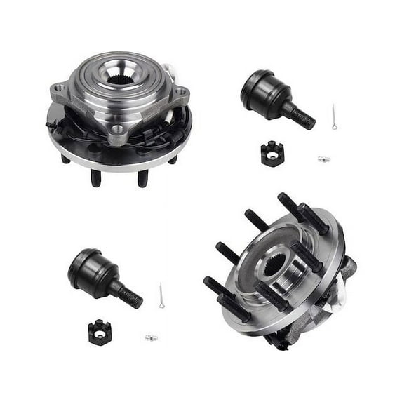 Front Wheel Hub and Ball Joint Kit - Compatible with 2014 - 2018 Ram 2500 2015 2016 2017