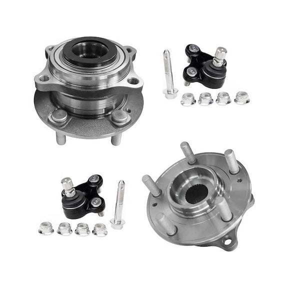 Front Wheel Hub and Ball Joint Kit - Compatible with 2015 - 2017 Hyundai Sonata 2016