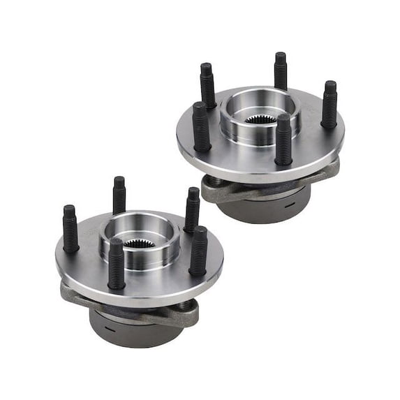 Front Wheel Hub and Bearing Assembly - Set of 2 - Compatible with 2006 - 2011 Chevy HHR with 4-Wheel ABS 2007 2008 2009 2010