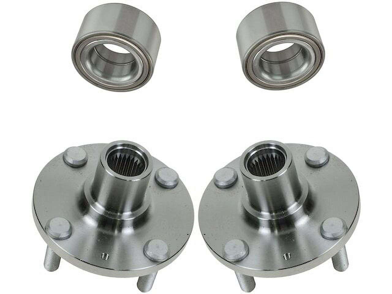 Front Wheel Hub and Bearing Kit 4 Piece - Compatible with 2000 - 2011 Hyundai Accent 2001 2002 2003 2004 2005 2006 2007 2008 2009 2010