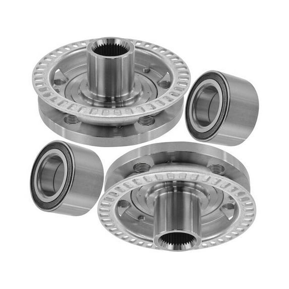 Front Wheel Hub and Bearing Kit 4 Piece - Compatible with 2002 - 2003 Volkswagen Golf