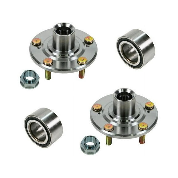Front Wheel Hub and Bearing Kit 4 Piece - Compatible with 2003 - 2008 Honda Pilot 2004 2005 2006 2007