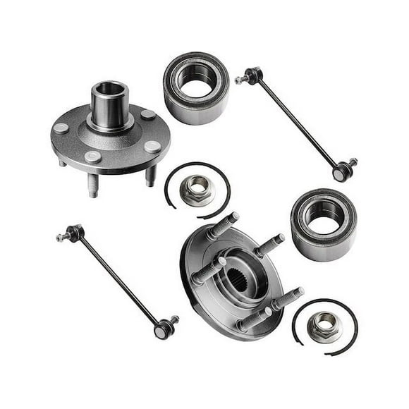 Front Wheel Hub and Sway Bar Link Kit - Compatible with 2005 - 2011 Mercury Mariner 2006 2007 2008 2009 2010